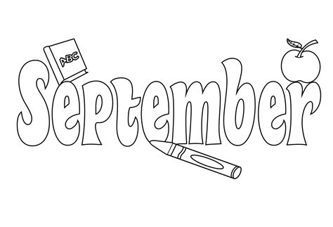 September Coloring Pages To Print – Free Coloring Pages for Kids