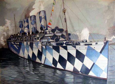 Dazzle Ship | Dazzle camouflage, Ship paintings, Marine artist