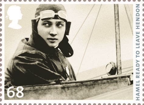 Centenary of Aerial Post 68p Stamp (2011) Hamel ready to leave Hendon | Stamp, Aerial, British