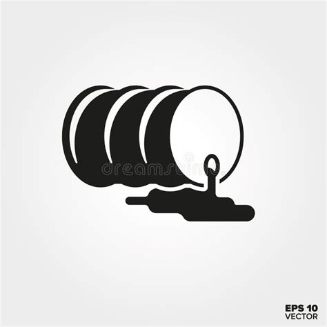 Toxic Waste Icon. Leaking Oil Barrel Symbol Stock Vector - Illustration ...