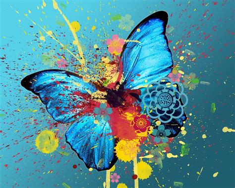 Colorful Butterfly Abstract Wallpaper | Abstract Graphic Wallpaper