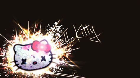 Tergokil 53+ Hello Kitty Wallpaper Black Background