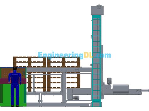 Lift Pallet Palletizer Design 3D Exported - Mechanical Engineering Design Library