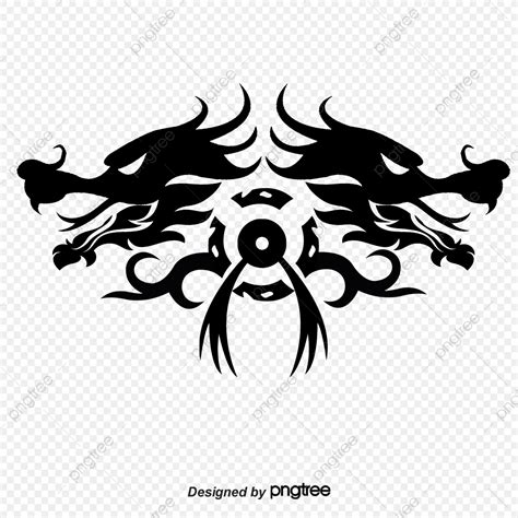 Dragon Tattoo Silhouette, Silhouette Png, Red Dragon, Dragon Art ...