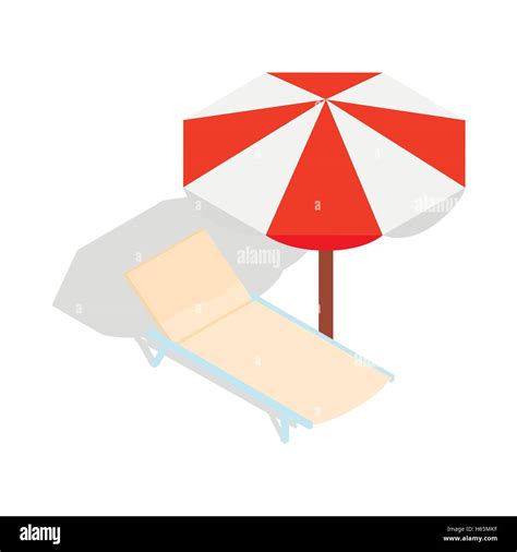 Beach chaise lounge with umbrella icon Stock Vector Image & Art - Alamy