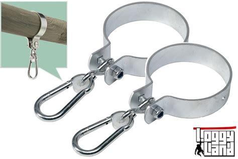 Set of 2 swing hooks 120mm galvanized - Loggyland