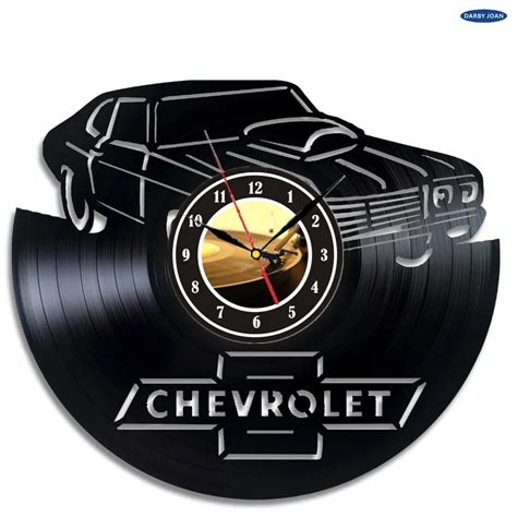 Car Chevrolet Gifts Vinyl Record Clock Wall Art Home Decor-in Wall Clocks from Home & Garden on ...