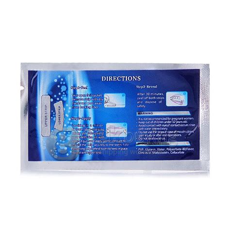 Hydrogen Peroxide Teeth Whitening Strips Double Elastic Gel Strips