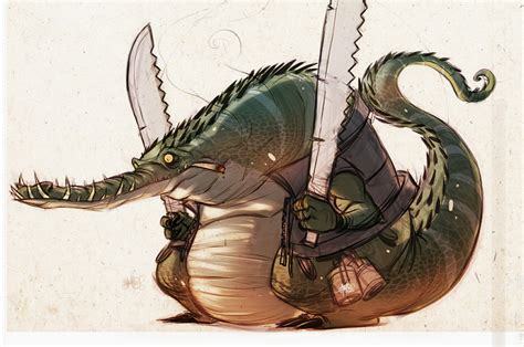 ArtStation - Croc Character Concept 02, John Amos Character Sketch, Character Design References ...