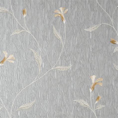 Crown Wallpaper Bellagio Grey & Mustard Floral Wallpaper M95631 ...