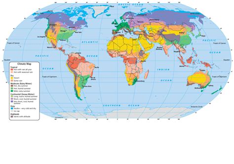 World Climate Map: Köppen-Geiger-Pohl Climate Zones