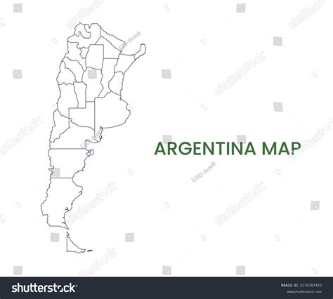 High Detailed Map Argentina Outline Map Stock Vector (Royalty Free) 2279387423 | Shutterstock