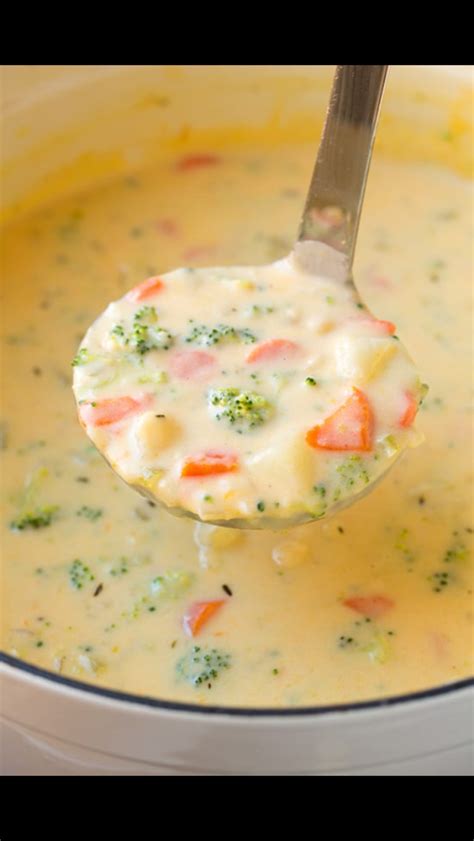 Instant Pot Cheddar Broccoli Cauliflower Soup Recipe - Delishably