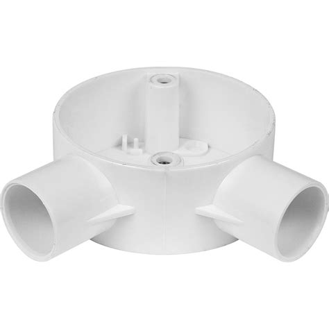 25mm PVC Conduit Box Angle Box White | Toolstation