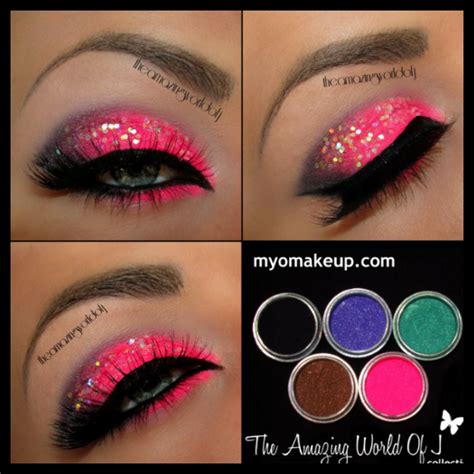 Pink glitter makeup | Colorful eye makeup, Creative eye makeup, Pink glitter makeup