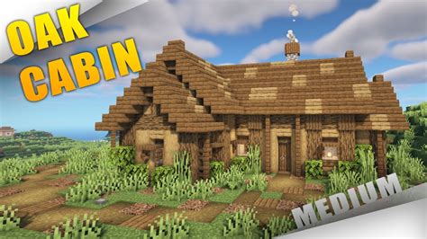 Minecraft: How to build a Oak Cabin Decorative house Tutorial - YouTube