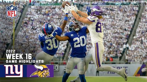 New York Giants vs. Minnesota Vikings | 2022 Week 16 Game Highlights ...