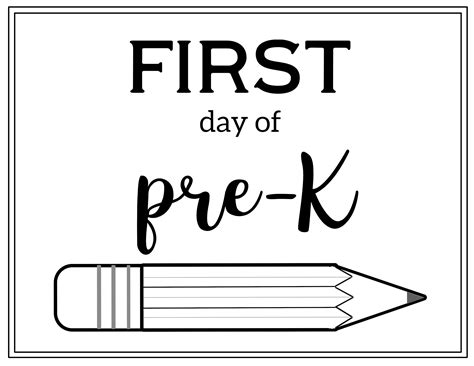 Free Printable First Day of School Sign {Pencil} - Paper Trail Design