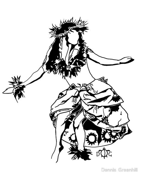 Hula Dancer Drawing at GetDrawings | Free download