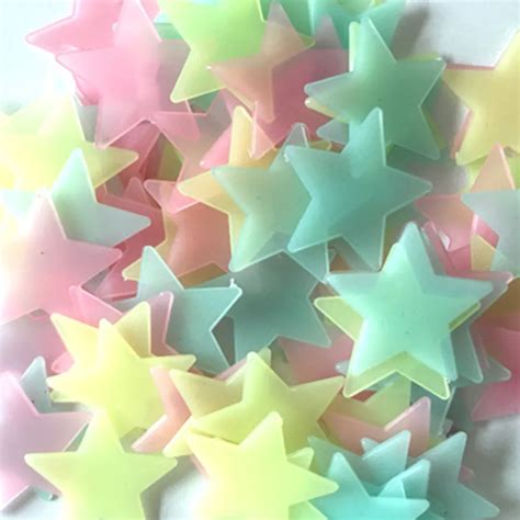 Aliexpress.com : Buy 100PC 3D star Wallpaper Kids Bedroom Fluorescent Glow In The Dark Stars ...