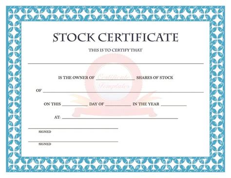 Create Stunning Stock Certificates with Our Template