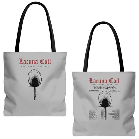 2023 Lacuna Coil Tote Bags (AOP) West Coast Tour Tote Bags (AOP), Lacuna Coil Tour 2023 Tote ...