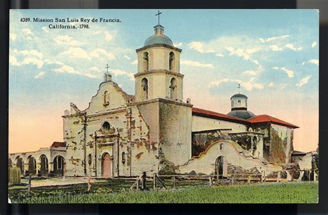 Picture postcard, "Mission San Luis Rey de Francia, California - 1798 ...