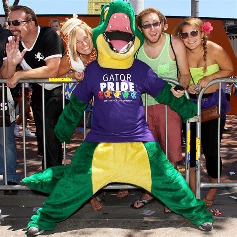 #SFSU's Gator shows up for the annual Pride Parade. Will you be there this year? (Photo by ...