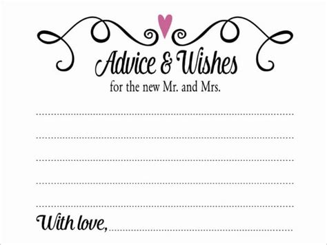 Printable Wedding Gift Card Template - Free Templates Printable