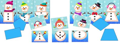 Snowman Shape Matching. TeachersMag.com