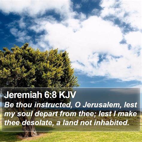 Jeremiah 6:8 KJV Bible Verse Images