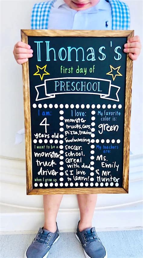 DIY First Day of School Chalkboard Sign with Adhesive Vinyl | Chalkboard school signs, School ...