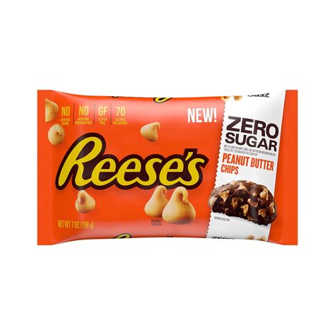 Reese's Zero Sugar Peanut Butter Baking Chips, Bag 7 oz - Walmart.com