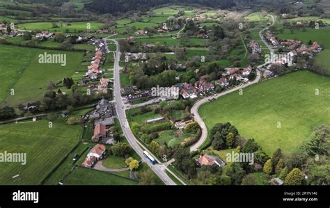 Aerial View Goathland North Yorkshire UK Stock Photo - Alamy