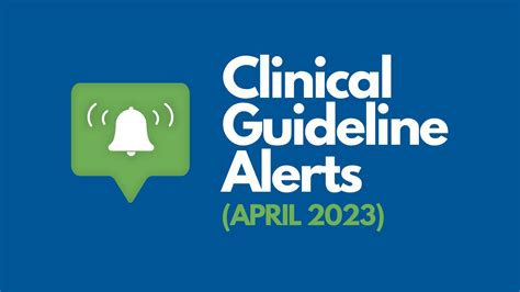 New Clinical Guidelines & FDA Drug Approvals - April 2023 - Guideline ...