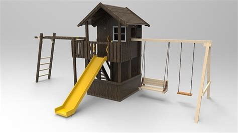 Simple Wood Playground 3D model | CGTrader