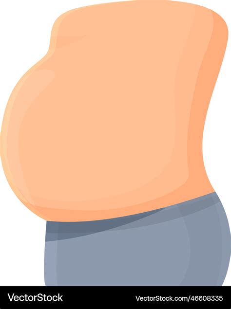 Fat belly icon cartoon body health Royalty Free Vector Image