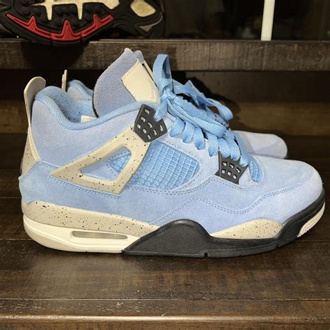 Air Jordan 4 Retro UNC University Blue... - Depop