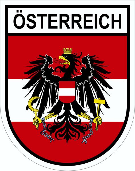 Aufkleber Wappen Österreich 120 x 90 mm ~~~~~ schneller Versand innerhalb 24 Stunden ...