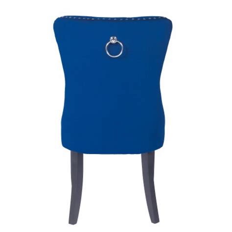Better Home Products Lisa Chrome Dining Table Set for 4 with Blue Velvet Chairs, 1 - Kroger