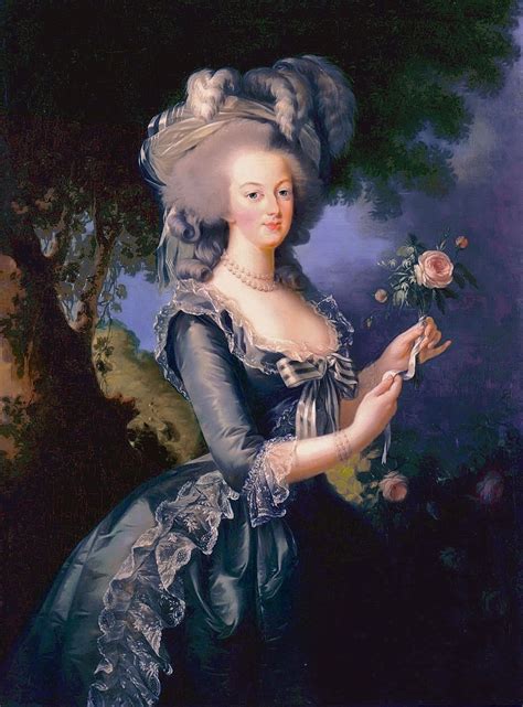 1783 Marie Antoinette holding a rose by Élisabeth-Louise Vigée-Lebrun (Versailles) | Grand ...