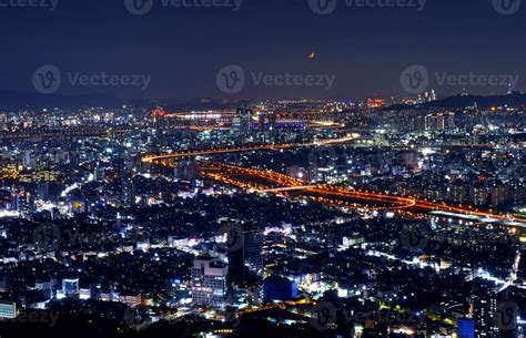 the night view of the seoul 9667106 Stock Photo at Vecteezy