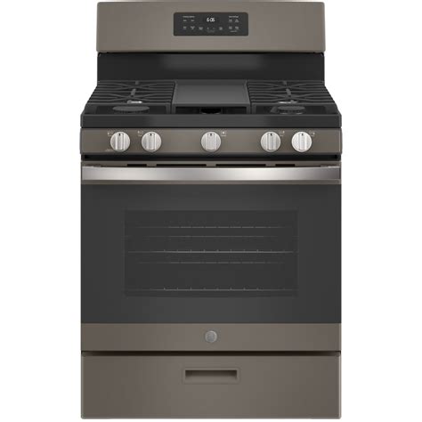 Shop GE 5-Burner Freestanding 5-cu ft Gas Range (Slate) (Common: 30-in ...