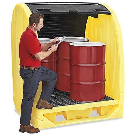 Spill Containment Drum Shed | Storage shed, Shed, Spills