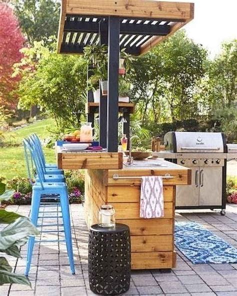 Unusual DIY Outdoor Bar Ideas On A Budget 21 | Outdoor kitchen countertops, Outdoor kitchen ...