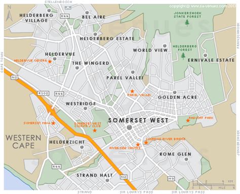 SOMERSET WEST Map