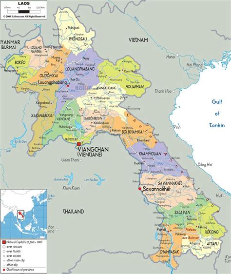 map of laos with cities - Google Search | Map of laos, Laos, Map