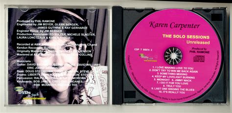 Karen Carpenter The Solo Sessions Unreleased CD - DVDs 'nSuch