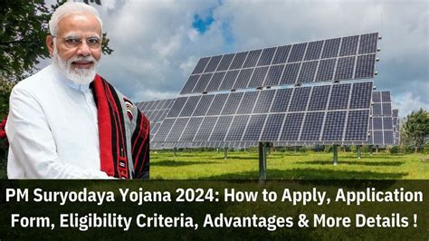 PM Suryodaya Yojana 2024: How to Apply, Application Form, Eligibility ...