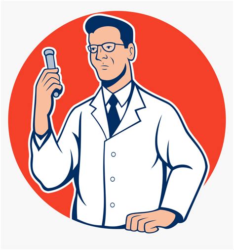 Scientist Clipart Cure - Chemist Cartoon, HD Png Download - kindpng